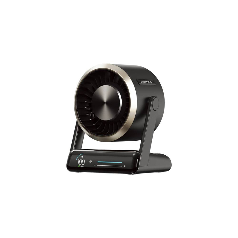 Porodo Lifestyle Chillo Core Desktop Fan with LED Display - Black