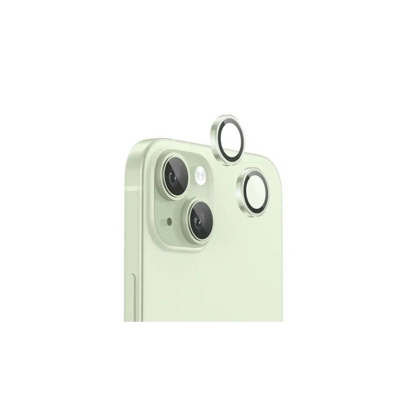 عدسة كاميرا Green Lion لهاتفي iPhone 15 و15 Plus - أخضر فاتح