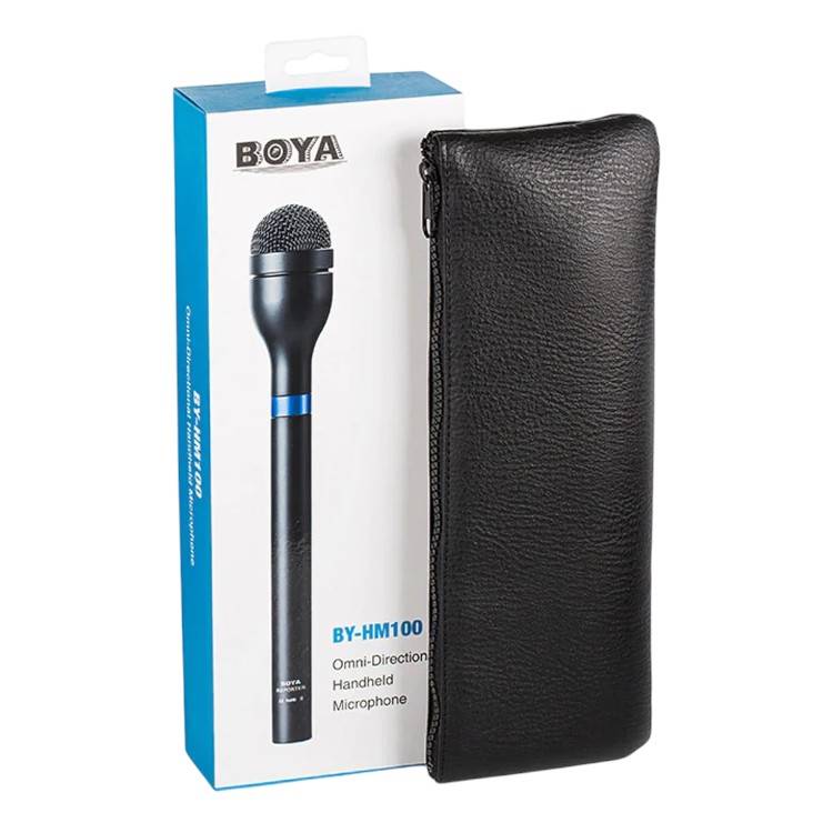 BOYA BY-HM100 Wireless Handheld Microphone Omni-Directional Dynamic Microphone for ENG/ Interviews