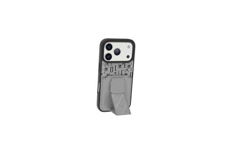 Levelo Morphix Gripstand Case With Card Holder For iPhone 17 Pro - Cloud Grey