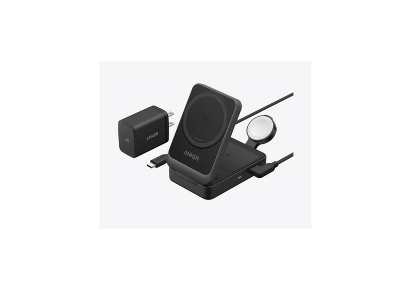 محطة الشحن اللاسلكي أنكر ماج جو - قابلة للطي 3 في 1 مع شاحن وكابل USB-C - B2557212