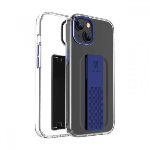 LEVELO GRAPHIA IPHONE 14 PRO WITH HANDS FREE GRIP SILICONE  BLUE CASE