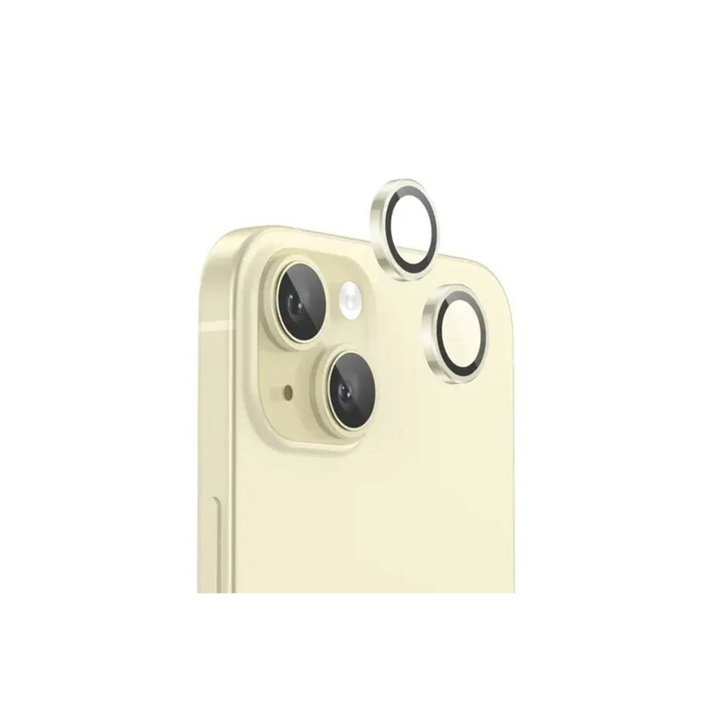 عدسة كاميرا Green Lion لهاتفي iPhone 15 و15 Plus - لون أصفر