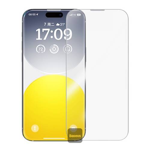 Baseus iPhone 15 Pro Premium Clear HD 9H Tempered Glass Screen Protector Full-Coverage with Easy Installation Kit (Diamond Series)