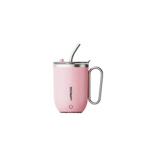 Lepresso Sip Spin Magnetic Auto Stirring Mug with Touch Button-Pink