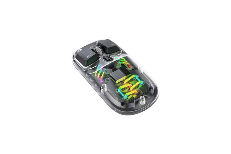  Porodo Transparent Mouse  and Bluetooth Dual Mode - Black