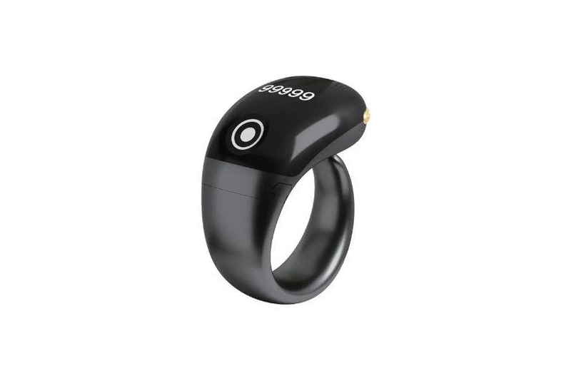 Green Lion Smart Zikr Ring with OLED Display - Black