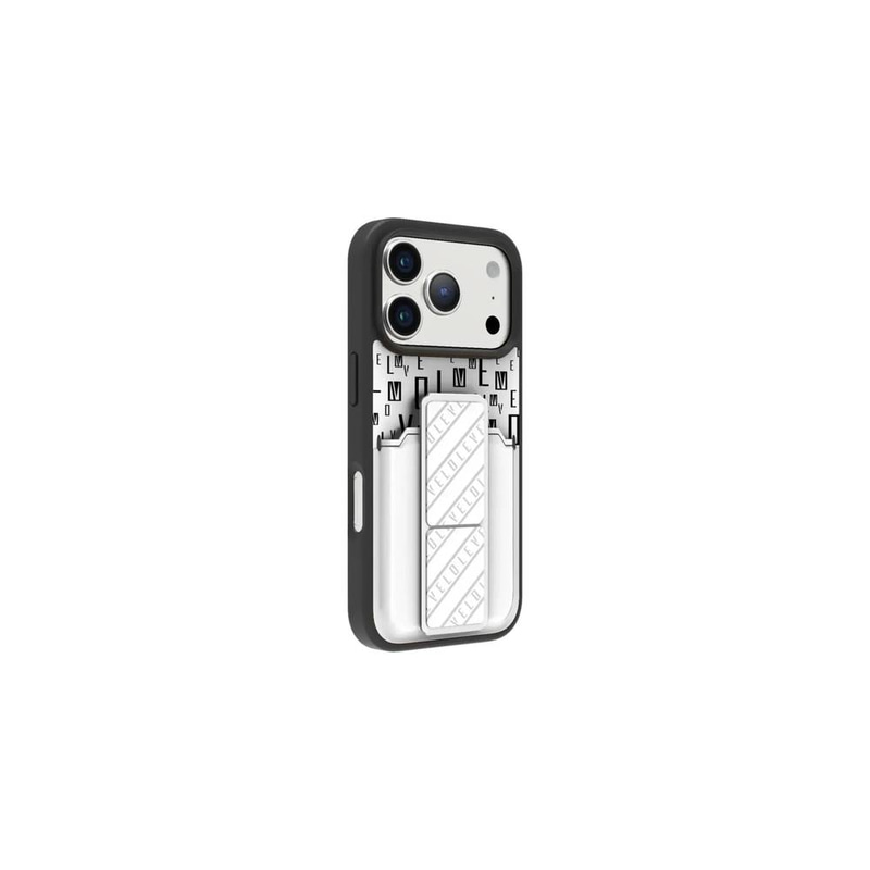 Levelo Morphix Gripstand Case With Cardholder For iPhone 17 Pro Max - Silversto
