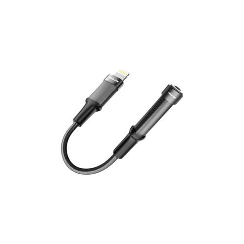 محول سماعة أذن Green Lion من Lightning إلى 3.5 Aux 12 سم - أسود