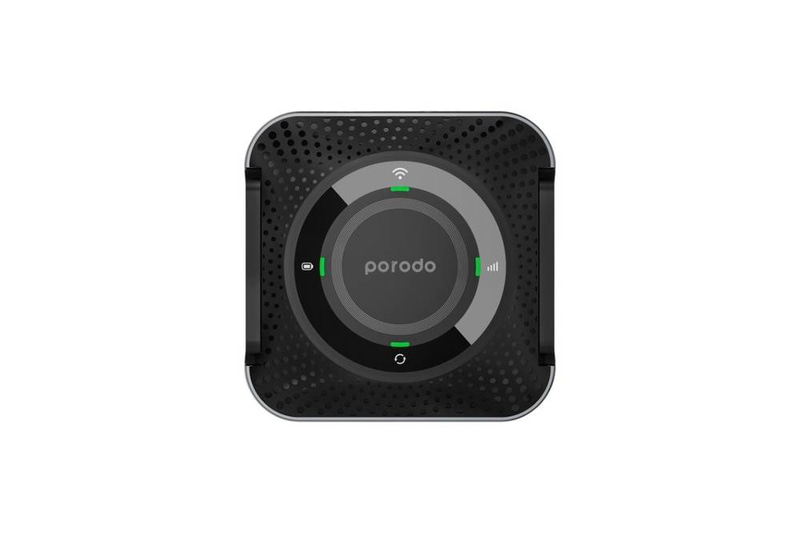 Porodo portable CPE MiFi 3G-4G Wireless Router 4000mAh - Black-Grey