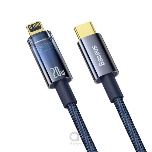 BASEUS EXPLORER SERIES AUTO POWER-OFF FAST CHARGING DATA CABLE TYPE-C TO IP- 20W