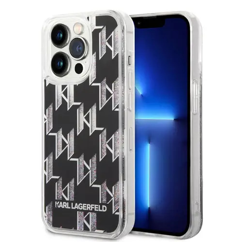 Karl Lagerfeld back cover for Apple iPhone 14 Pro - Monogram - Black