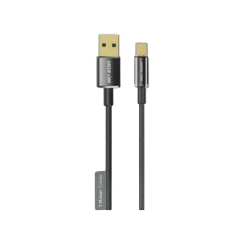 كابل Green Lion متين من USB-A إلى USB-C بطول 1 متر - أسود