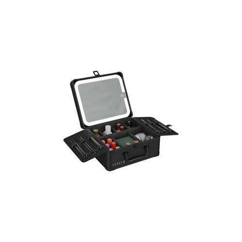 Levelo Elite Makeup Box Organizer with Mirror - Black