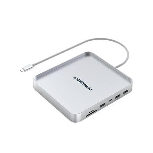منصة بورلوجي اي بوك مقاس 24 بوصة USB-C مع حاوية SSD بسرعة 10 جيجابت في الثانية - رمادي