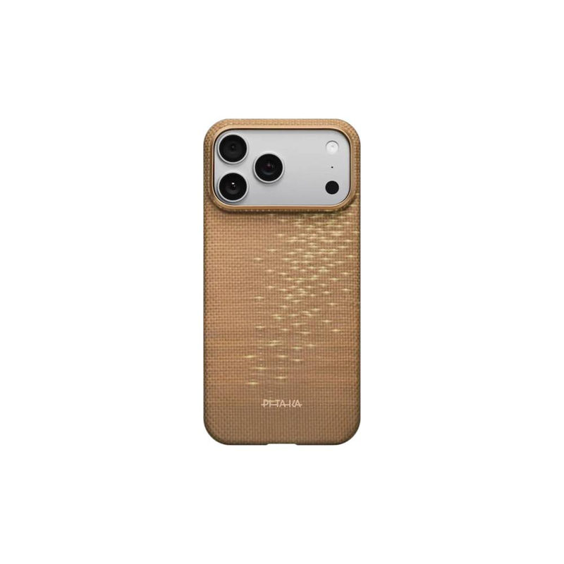 Pitaka Woven Aramid Fiber Ultra Slim MagSafe Case For Iphone 17 Pro Max - Golden Glint