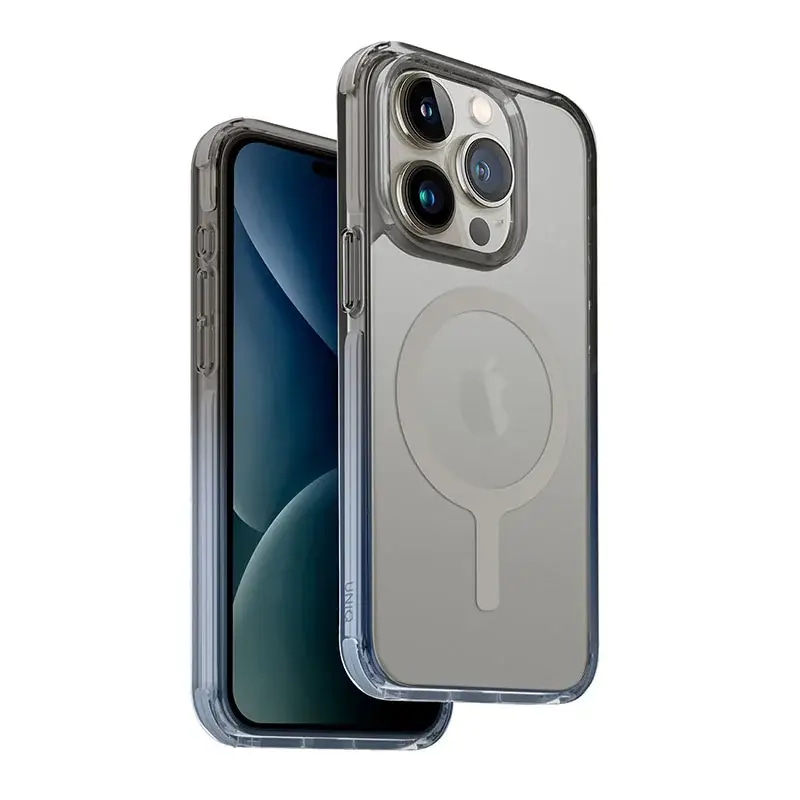 UNIQ DUO SERIES COMBAT IPHONE 15 PRO MAX  MAGSAFE WITH 3-TIER DUSTY BLUE GREY  CASE