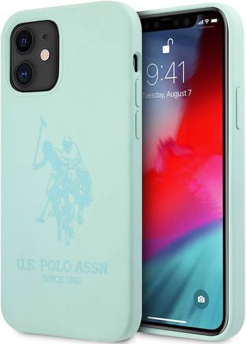 U.S POLO ASSN. LIQUID SILICONE FOR IPHONE 12 MINI  (5.4')- MINT