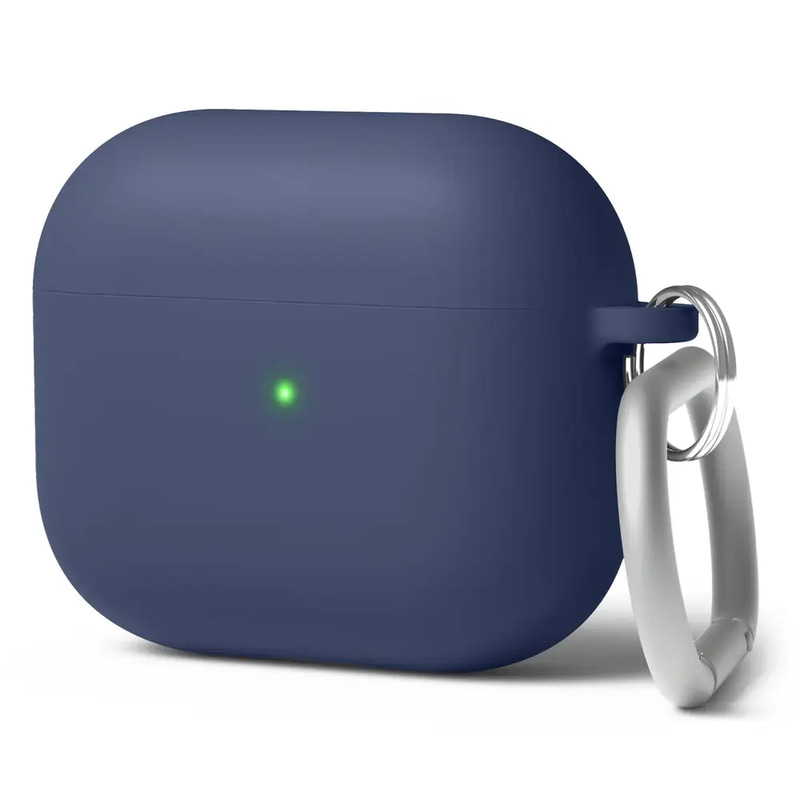 Liquid Hybrid Case With Keychain.  AirPods 3- Blue