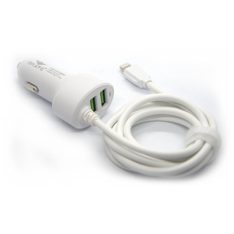 BRAVE BCC-214 USB + CABLE UNIVERSASL CAR CHARGER