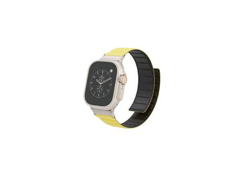 حزام LEVELO Vogue المغناطيسي المصنوع من السيليكون لساعة Apple Watch مقاس 45-49 مم - BKYL