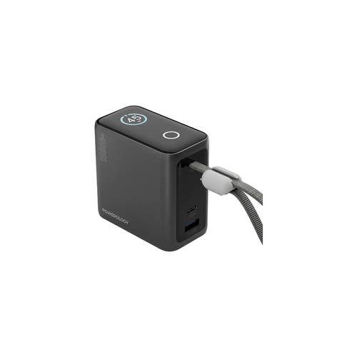Powerology 15000mAh Mini Power Bank With TFT Color Display-Black