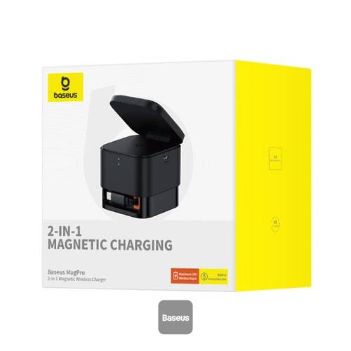 Baseus MagPro 2 in 1 Magnetic Wireless Charger 25w-Black