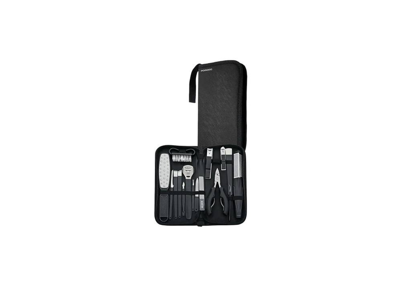 Porodo 16-In-1 Portable Nail Clipper Set for Manicure & Pedicure-Black