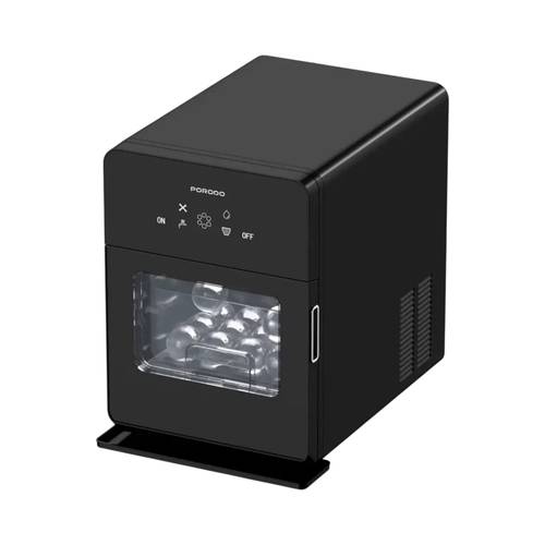 ماكينة صنع الثلج Porodo Lifestyle Dual Sphere بقوة 260 واط مع شاشة لمس LCD - أسود