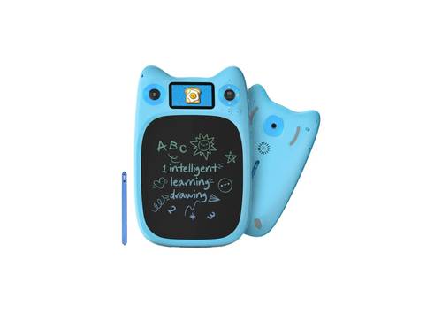 Porodo Kids Drawing & Writing Board with 95 Guided Drawings & 3.0″ IPS Display-Blue