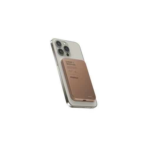 Momax Q.Mag X Magnetic Wireless Battery Pack 5000mah 8.3mm Ultra Slim-IP116AL2 - SandStone