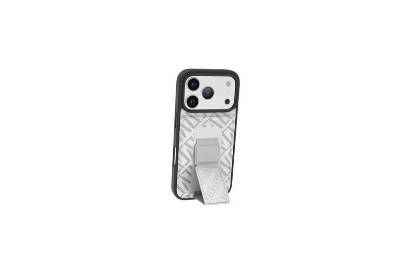 Levelo Morphix Cuero Gripstand Case for iPhone 17 Pro-Silverstone