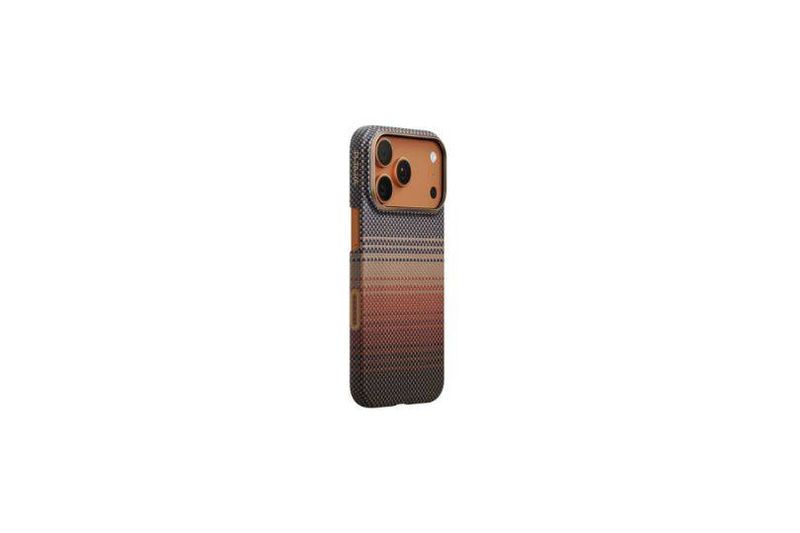 جراب Pitaka فائق النحافة من ألياف الأراميد المنسوجة لهاتف iPhone 17 Pro Max - لون غروب الشمس