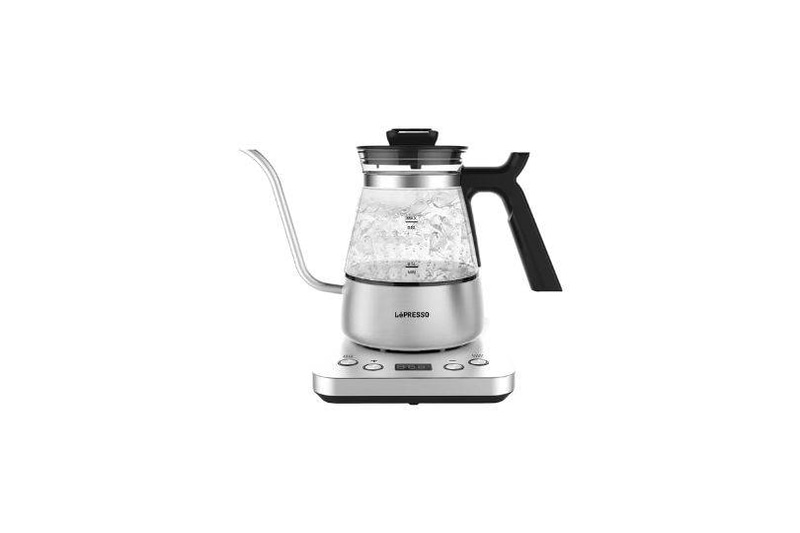 Lepresso BrewWave Gooseneck Electric Kettle with Keep Warm Mode - Silver