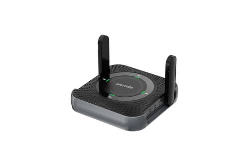 جهاز توجيه لاسلكي محمول من بورودو يدعم تقنية CPE MiFi 3G/4G ببطارية 4000 مللي أمبير - أسود/رمادي