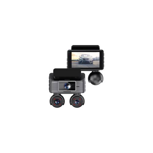 Powerology Sentra Dash Camera with 3 Lenses and Rear Camera - Black