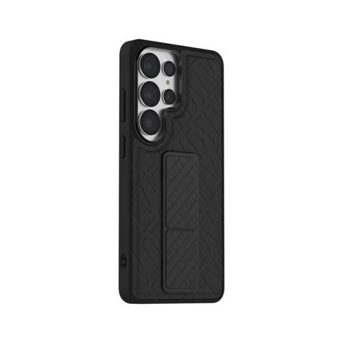 Levelo Morphix Cuero Grip Stand Case For Samsung Galaxy S26 Ultra - Black