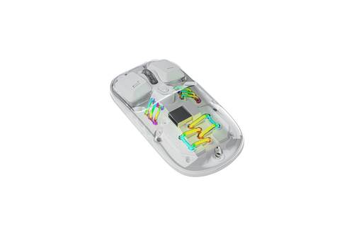Porodo Transparent Mouse  and Bluetooth Dual Mode - Black