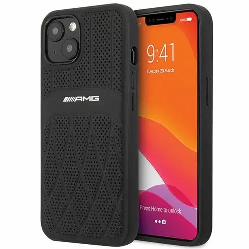 AMG- IPHONE 13 PRO- HARDCASE LEATHER- BLACK CASE