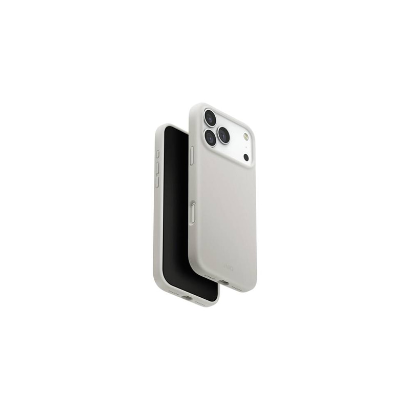 حافظة شحن Uniq Lino Magclick لهاتف iPhone 17 Pro Max - رمادي فاتح