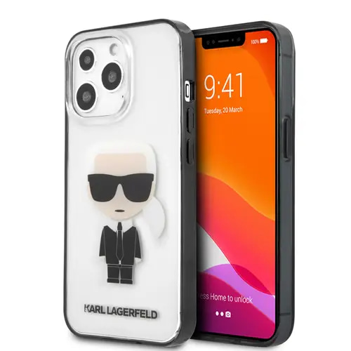 IPHONE 13 PRO - HARD CASE CLEAR PC/TPU IKONIK KARL TRANSPARENT - KARL LAGERFELD