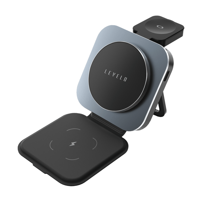 LEVELO TRIOFLOW 3 IN 1 WIRELESS CHARGER 15W FAST CHARGING