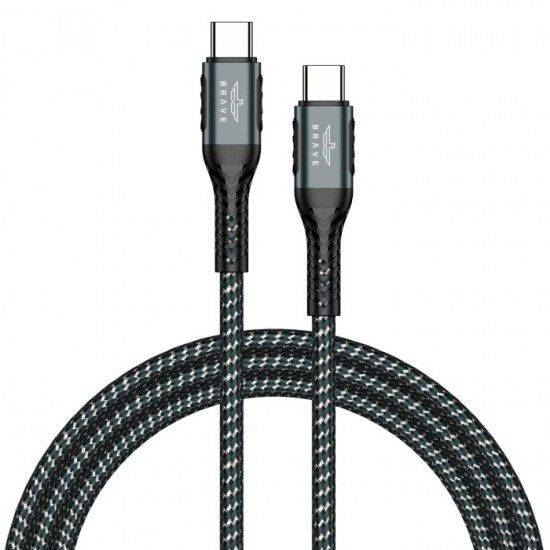  BRAVE BDC-39-BRAIDED DATA CABLE TYPE-C TO TYPE-C CABLE -1.2M