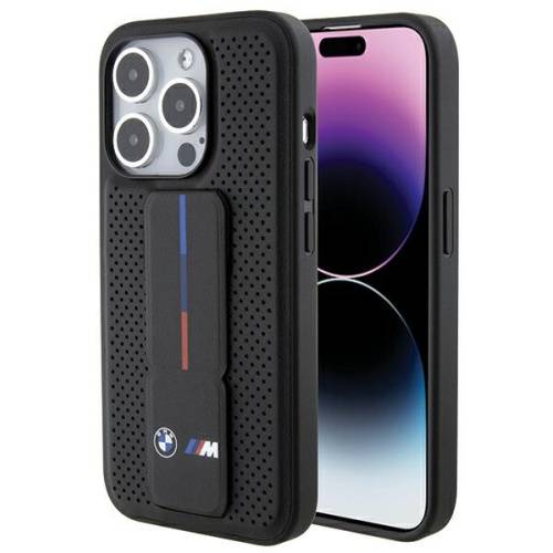 BMW BMHCP15XGSPPRK APPLE IPHONE 15 PRO MAX HARDCASE GRIP STAND SMOOTH & PERFORATED BLACK