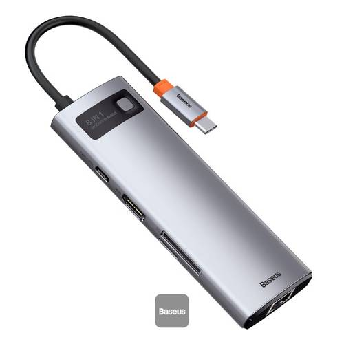 Metal Gleam Series 8-in-1 Multifunctional Type-C HUB Docking Station