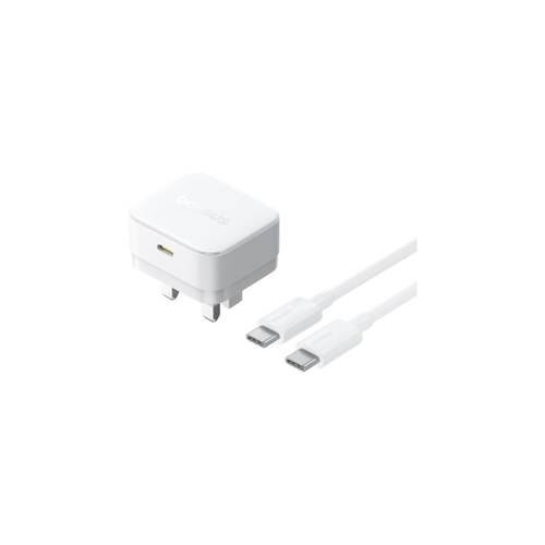 Baseus Palm Fast Charger 1C-30W Wall Charger with C To C- Cable -White
