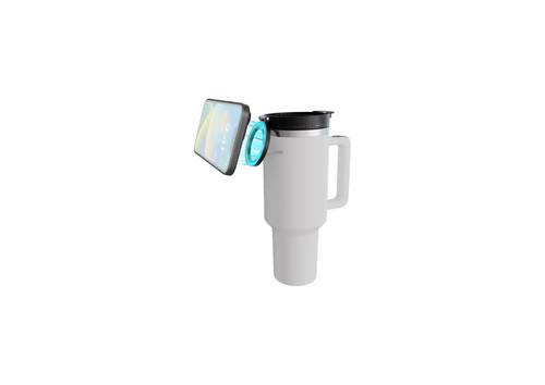 Porodo Lifestyle Hydrate & Hold Magnetic Mount 40oz Insulated Tumbler-White