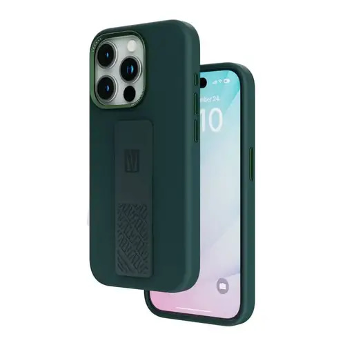 LEVELO MORPHIX SILICONE  15 PRO MAX WITH SOFT AND SMOOTH SILICONE GRIP GREEN CASE