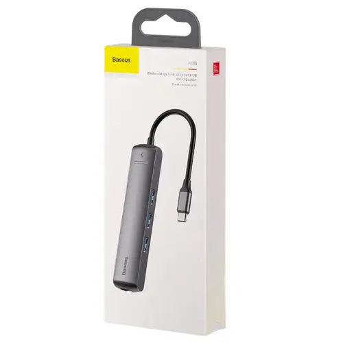  BASEUS MECHANICAL EYE 6 IN 1 USB TYPE-C HUB GREY