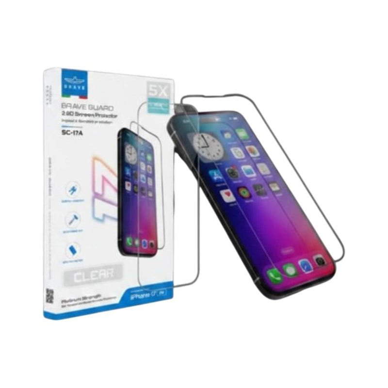 واقي شاشة Brave Platinum Strength لهاتف iPhone 17 Air - شفاف SC-17A